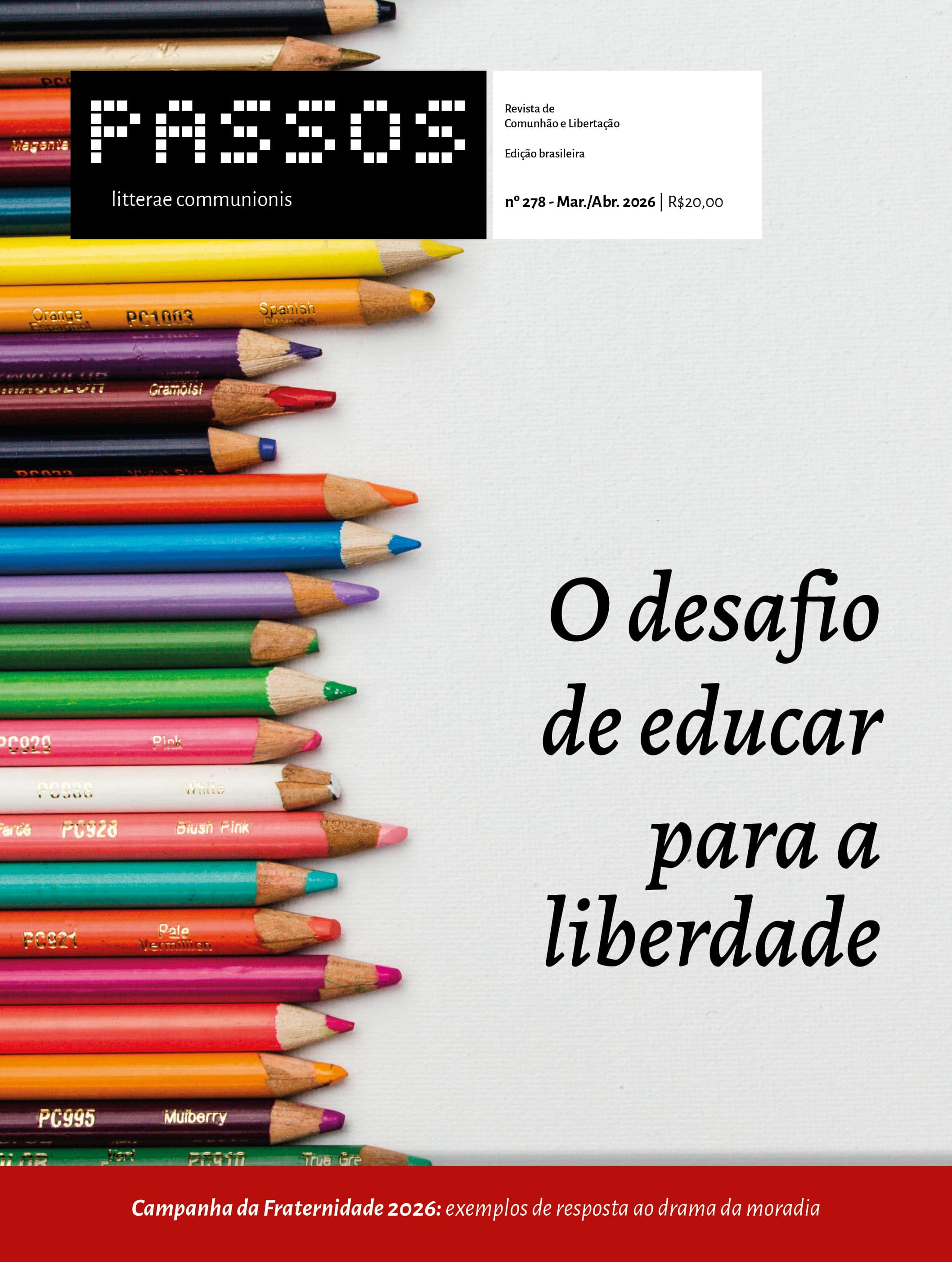 Capa da edição O desafio de educar para a liberdade